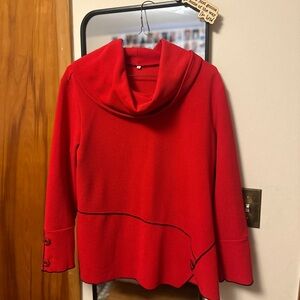 Red Cowl Neck Sweater